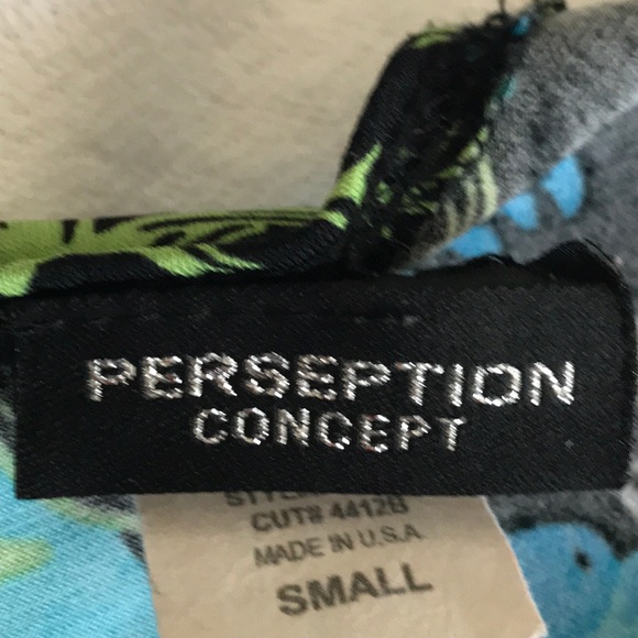 Perseption Concept Size Small Blue and Black Top - Picture 7 of 12